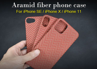 Het vlotte Geval van de de Vezeltelefoon van SE Aramid van Aanrakings Oranje iPhone