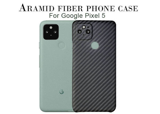 Het zwarte Aramid-Geval van de Vezeltelefoon voor Google-Pixel 5 het Geval van de Koolstofvezel