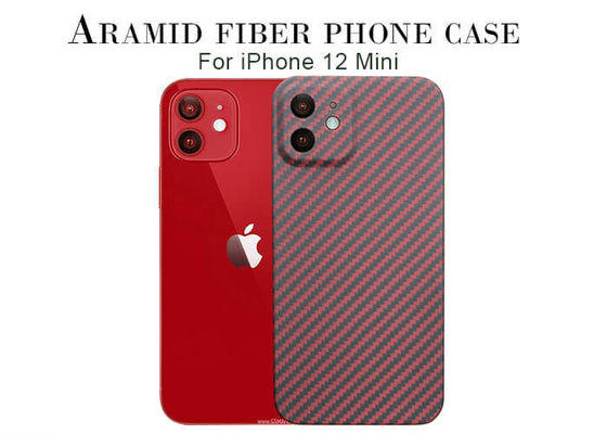 Het Geval van de de Vezeltelefoon van Matte Finish Full Cover Kevlar Aramid voor iPhone 12 Mini