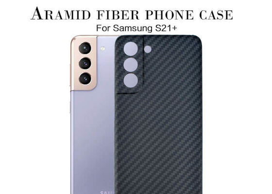 De Telefoongeval van Aramid van het keperstofontwerp voor Samsung S21 plus het Geval van de Koolstofvezel