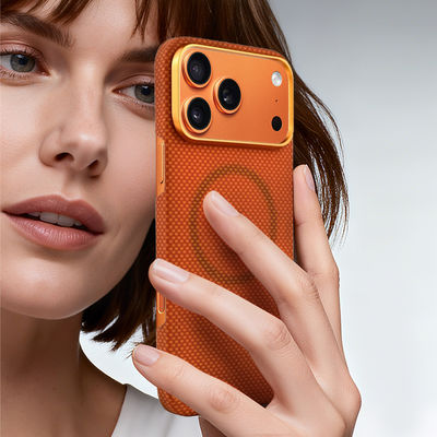 Premium Aramide Koolstofvezel Mobiele Cover met Metalen Frame voor iPhone 17 Pro Max