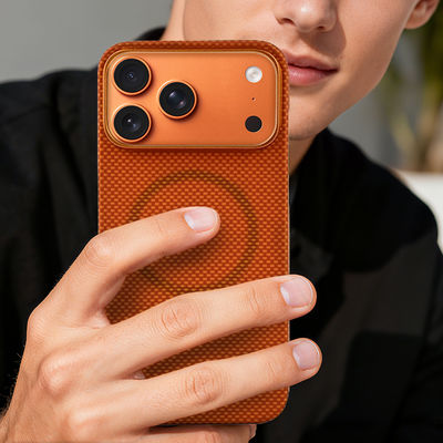 Premium Aramide Koolstofvezel Mobiele Cover met Metalen Frame voor iPhone 17 Pro Max