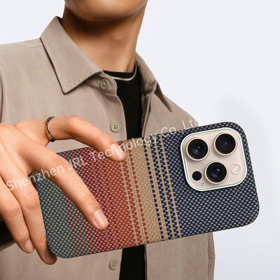 Gepersonaliseerd Sunset Pattern Super Thin Aramid Carbon Fiber Mobile Cover voor iPhone 17 Pro