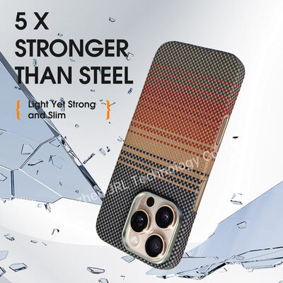 Gepersonaliseerd Sunset Pattern Super Thin Aramid Carbon Fiber Mobile Cover voor iPhone 17 Pro