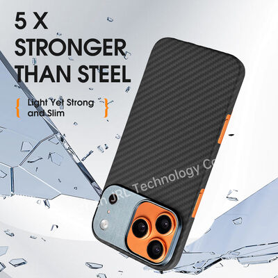 Aangepaste Metalen Frame Ultra Dunne Aramid Koolstofvezel Mobiele Cover voor iPhone 17 Pro