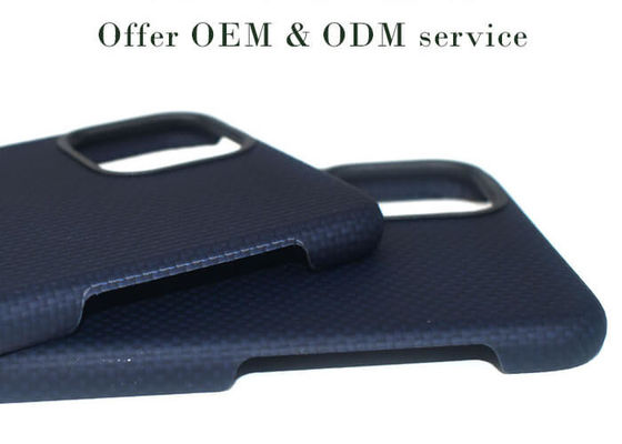 Blauw de Vezelgeval van Max Aramid Fiber Case Carbon van het Kleureniphone 11 Pro