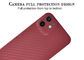 Van het de Telefoongeval van de koolstofvezel het Geval van het iPhone 12mini red color aramid fiber